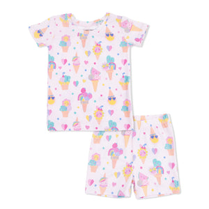 Angel Dear Loungewear Short Set in Ice Cream Fun Crew