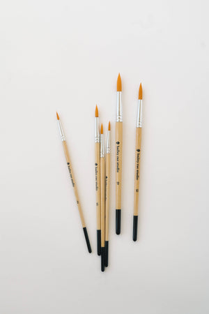Bailey Rae Studio 6 Piece Round Tip Watercolor Brush Set