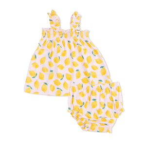 Angel Dear Ruffly Top and Bloomer in Sunny Lemons