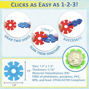 Brain Flakes 500 Piece Interlocking Plastic Disc Set