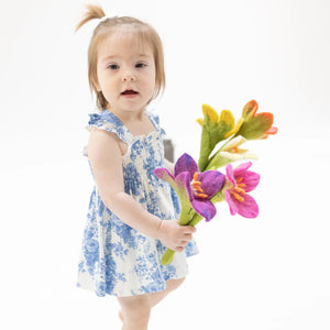 Angel Dear Smocked Top with Bloomer in Dream Cottage Floral