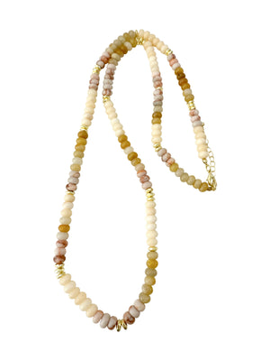Gemelli - Mara Tan Mix Gemstone Beaded Necklace