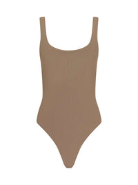 L'Agence Kalea Tank Bodysuit in Dark Macchiato