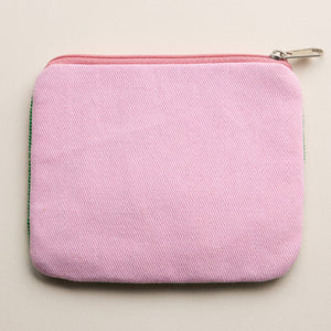 Frem NYC Beaded Pouch in Pink Sardine Tin