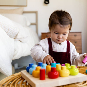 HABA Rainbow Whirls Pegging Game