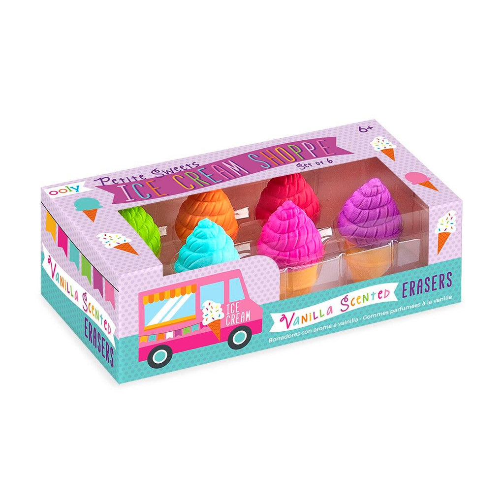 Ooly Petite Sweets Ice Cream Shoppe Erasers - Set of 6
