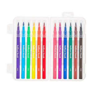 OOLY Brilliant Brush: Brush Markers (Set of 12)