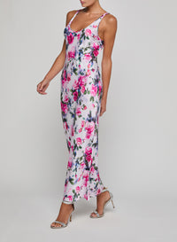 L'Agence Akiya Tank Dress in Pink Multi Water Rose