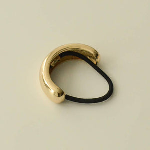 Nar'sha Wide Metal Cuff Hair Tie Gold