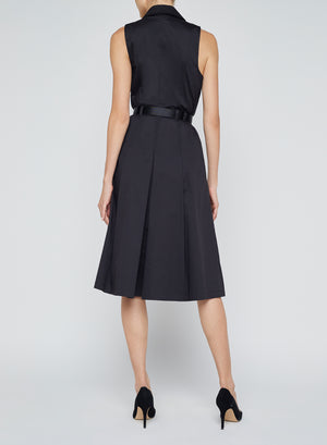 L'Agence Kylo Belted Shirt Dress in Black