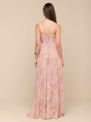 L'Agence Rosette Maxi Dress in Paisley