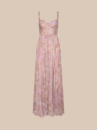L'Agence Rosette Maxi Dress in Paisley