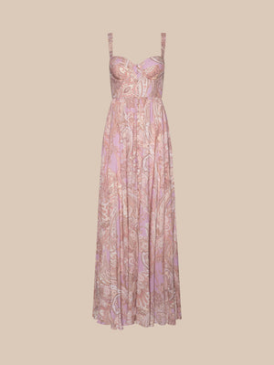 L'Agence Rosette Maxi Dress in Paisley