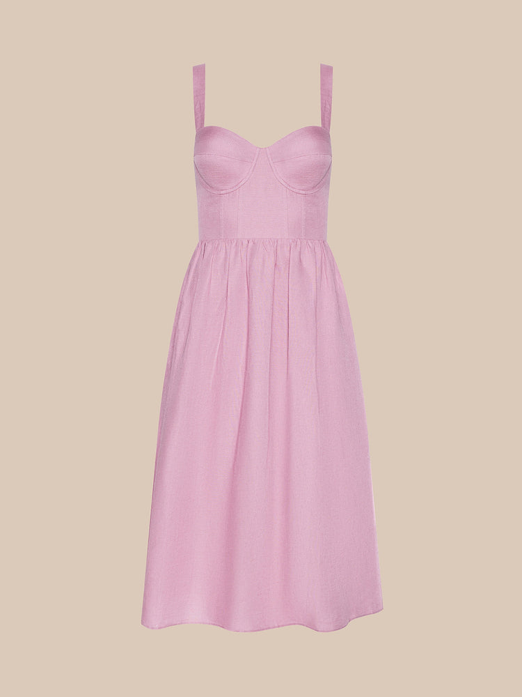 L'Agence Tiani Bustier Dress in Lilac