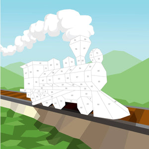 Paint by Sticker Book: Trucks, Trains & More
