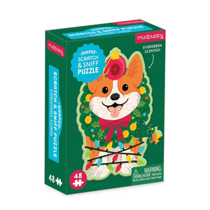 Chronicle Christmas Corgi Scratch & Sniff Puzzle