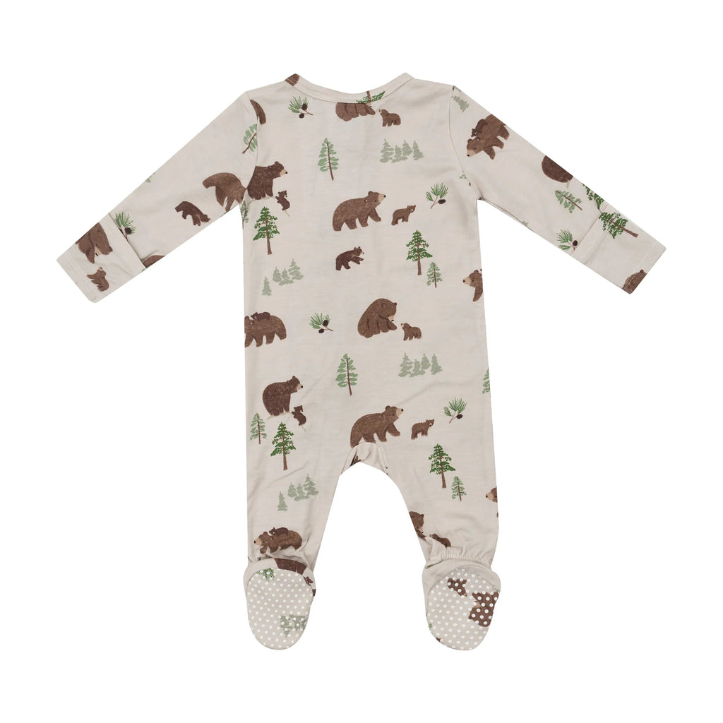 Angel Dear 2 Way Zipper Footie in Sweet Brown Bears