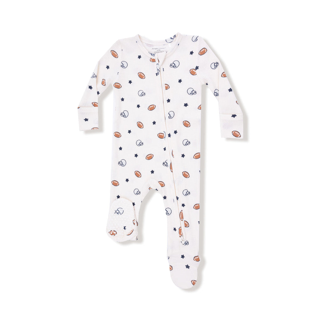 Angel Dear 2 Way Zipper Footie in Footballs and Stars