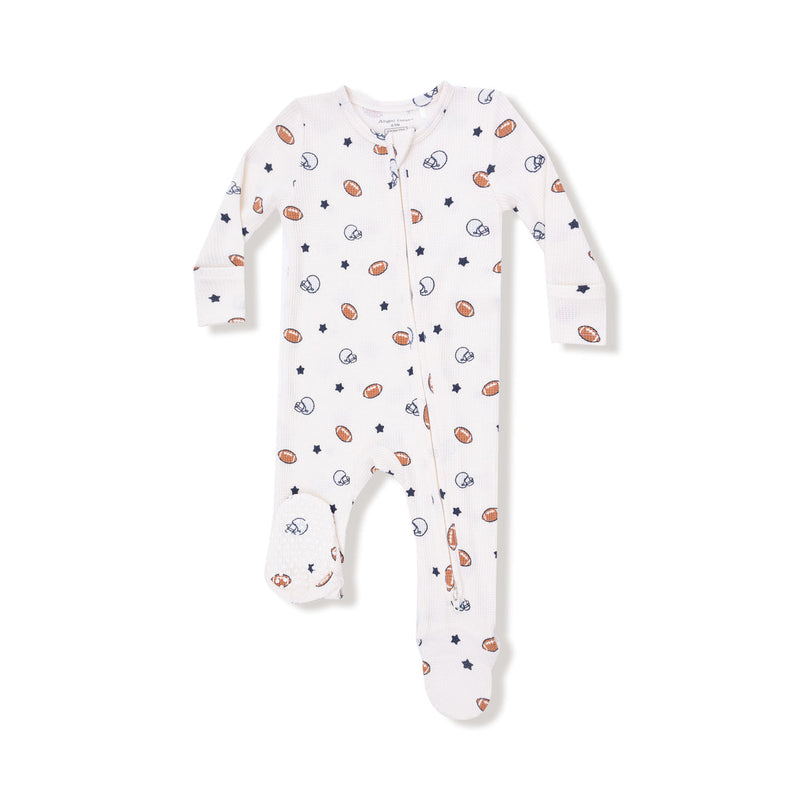 Angel Dear 2 Way Zipper Footie in Footballs and Stars