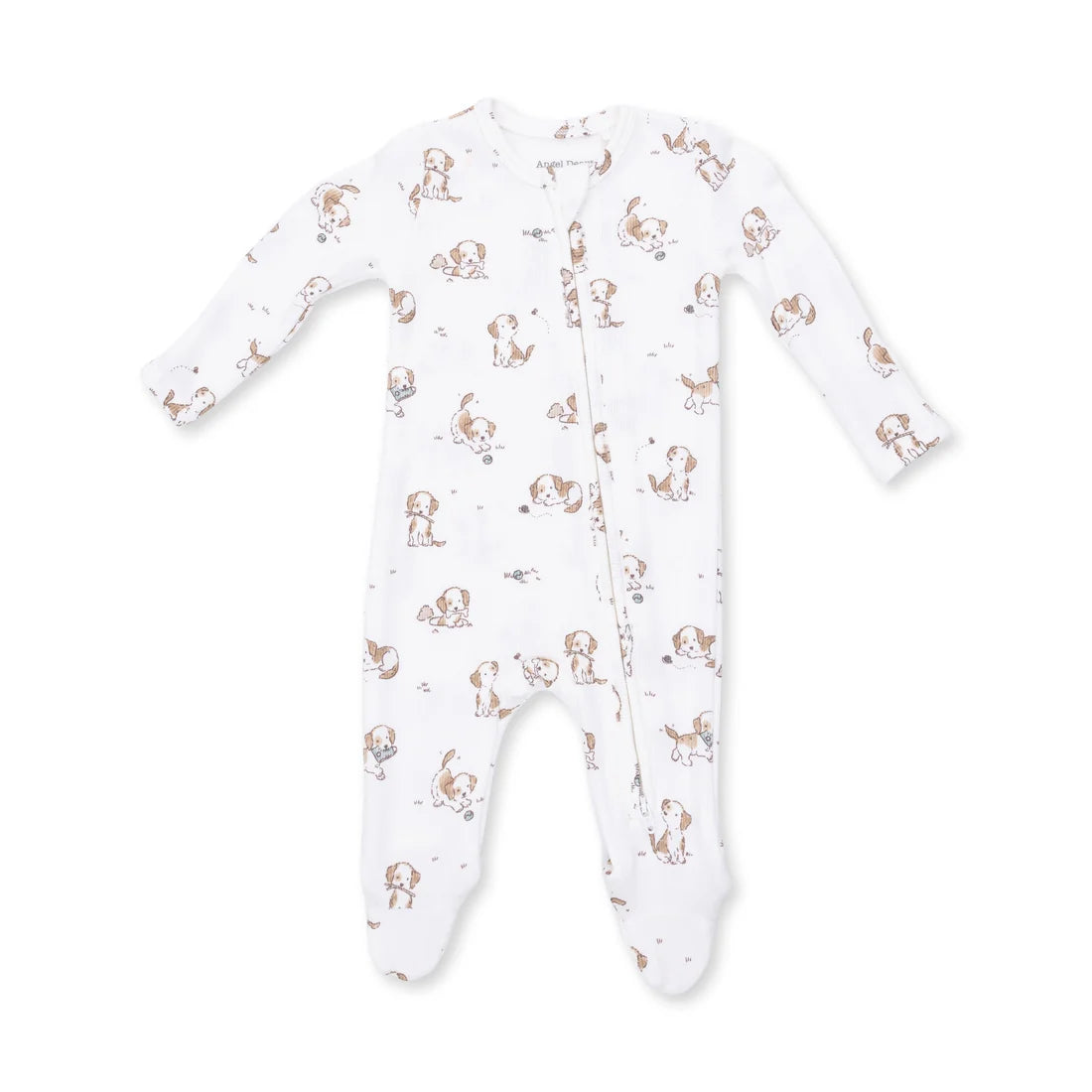 Angel Dear 2 Way Zipper Footie in Explorer Puppy Blue