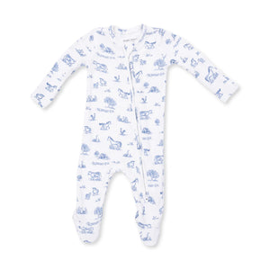 Angel Dear 2 Way Zipper Footie in Farm Friends