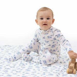 Angel Dear 2 Way Zipper Footie in Farm Friends