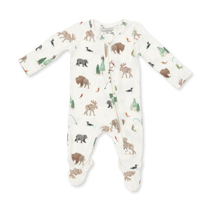 Angel Dear 2 Way Zipper Footie in Northern Woodland Animals