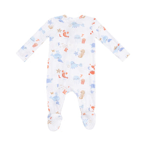 Angel Dear 2 Way Zipper Footie in Coastal Abcs