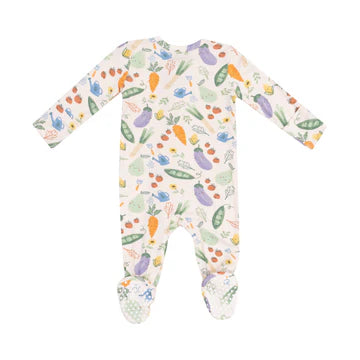 Angel Dear 2 Way Zipper Footie in Veggie Patch