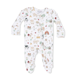 Angel Dear 2 Way Zipper Footie in Cute Farm Animals Uni