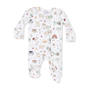 Angel Dear 2 Way Zipper Footie in Cute Farm Animals Uni