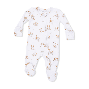 Angel Dear 2 Way Zipper Footie in Explorer Puppy