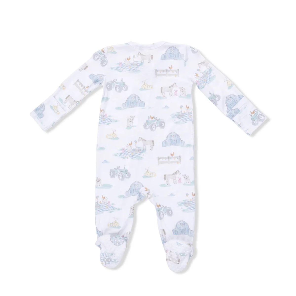 Angel Dear 2 Way Zipper Footie in Farm Animals Party