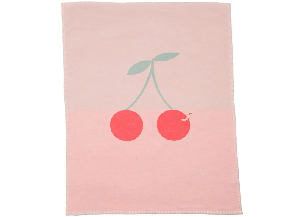 David Fussenegger Baby Blanket in Cherries