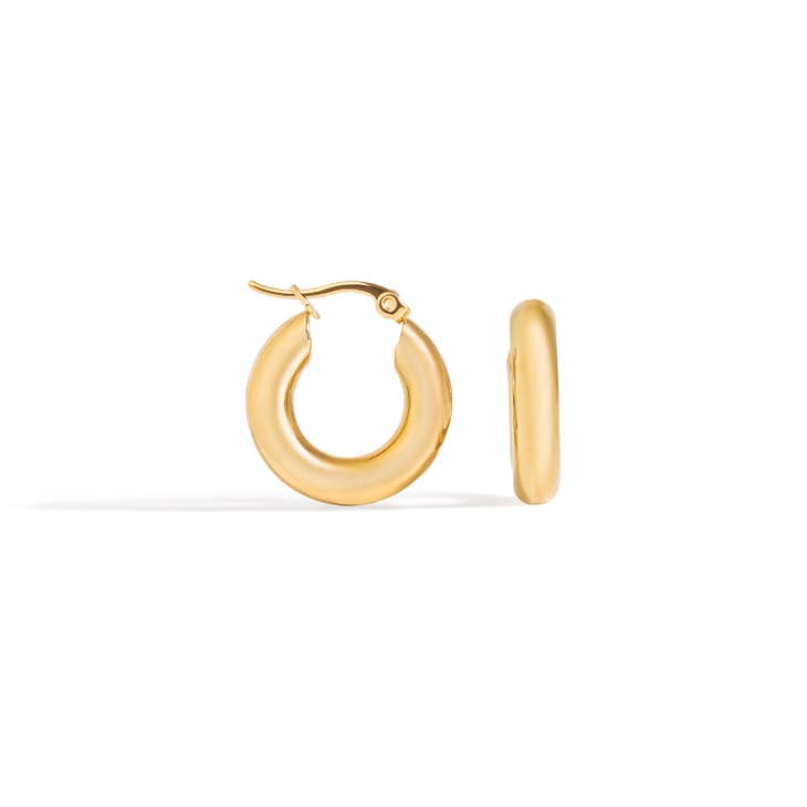 Mashallah Classic Hoop Earrings in Gold - Multiple Sizes!