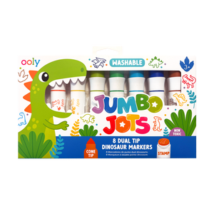 OOLY Jumbo Jots Dual Tip Dinosaur Stamp Markers