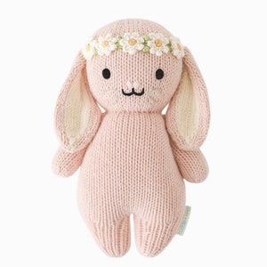 Cuddle + Kind Baby Bunny with Flower Crown in Rose