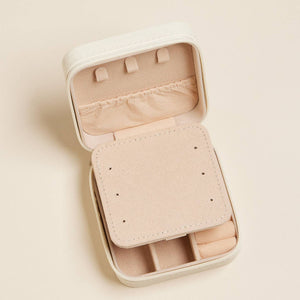 Frem NYC Floral Travel Jewelry Box with Mirror in Sea Shell