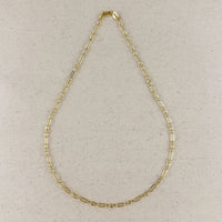GoldFi - 18k Gold Filled 3x1 Alternated Paperclip Necklace 16 inch