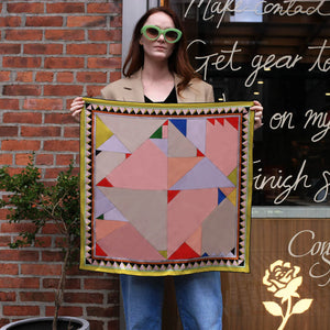 Jessie Zhao New York Double Sided Silk Scarf in Color Recombination