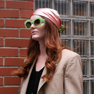 Jessie Zhao New York Double Sided Silk Scarf in Color Recombination