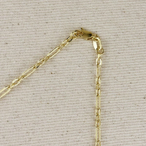 GoldFi - 18k Gold Filled 3x1 Alternated Paperclip Necklace 16 inch