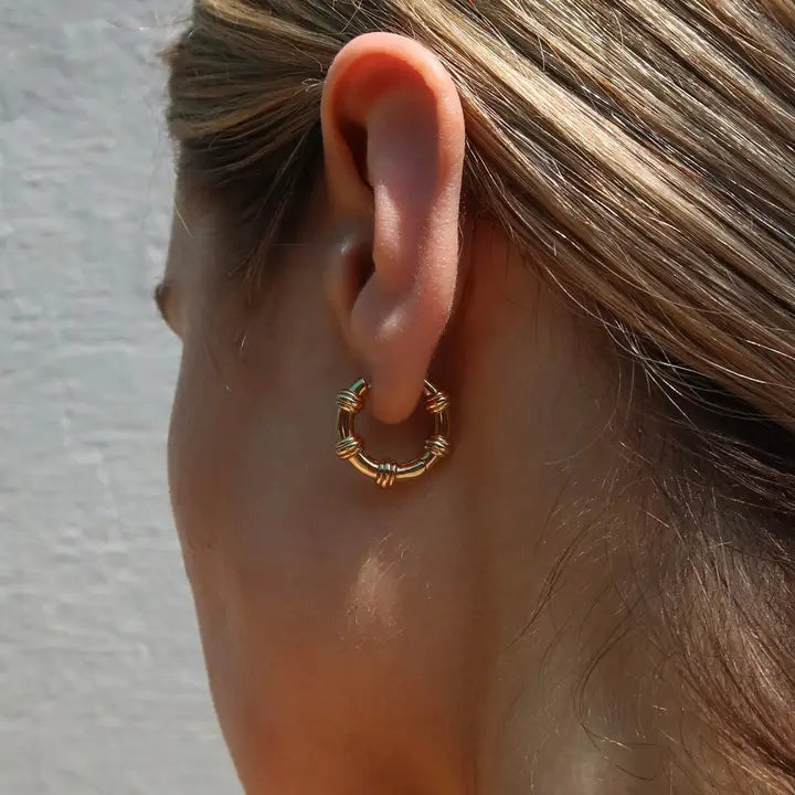 Mod + Jo Sable Notched Hoops in Gold
