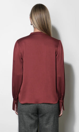 Greylin Josette Button Blouse in Rust