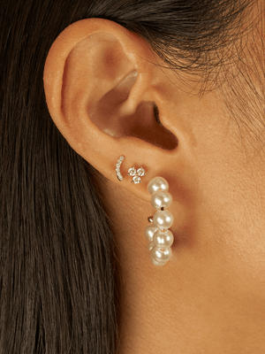 LeMel Vine Ella Pearl Hoop Earring