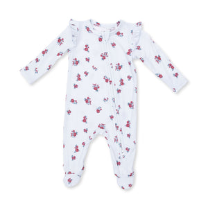 Angel Dear 2 Way Zipper Ruffle Sleeve Footie in Alyssa Floral