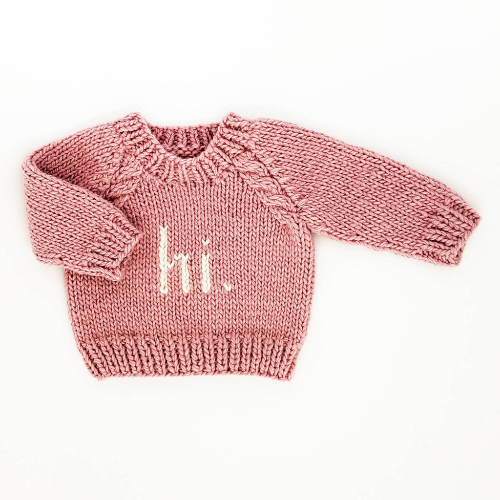 Huggalugs Crewneck Sweater in Rosy hi