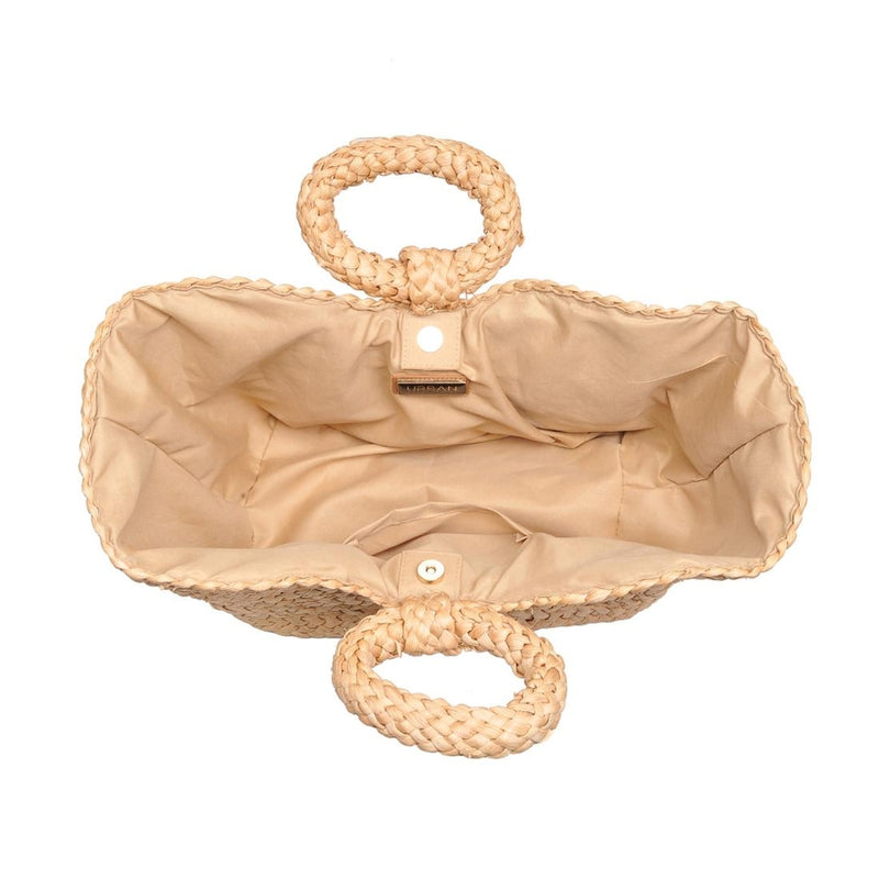Urban Expressions Edith Ring Handle Tote Bag in Natural