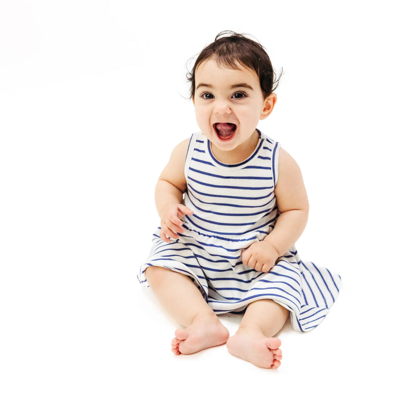 Angel Dear Stripe Vintage Navy Tank Dress
