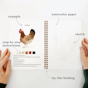 emily lex studio Animals Watercolor Workbook